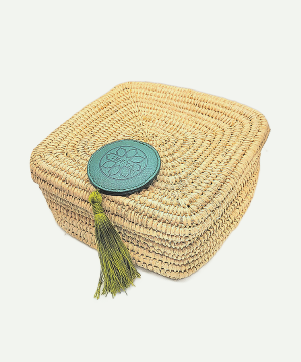 Handmade raffia box